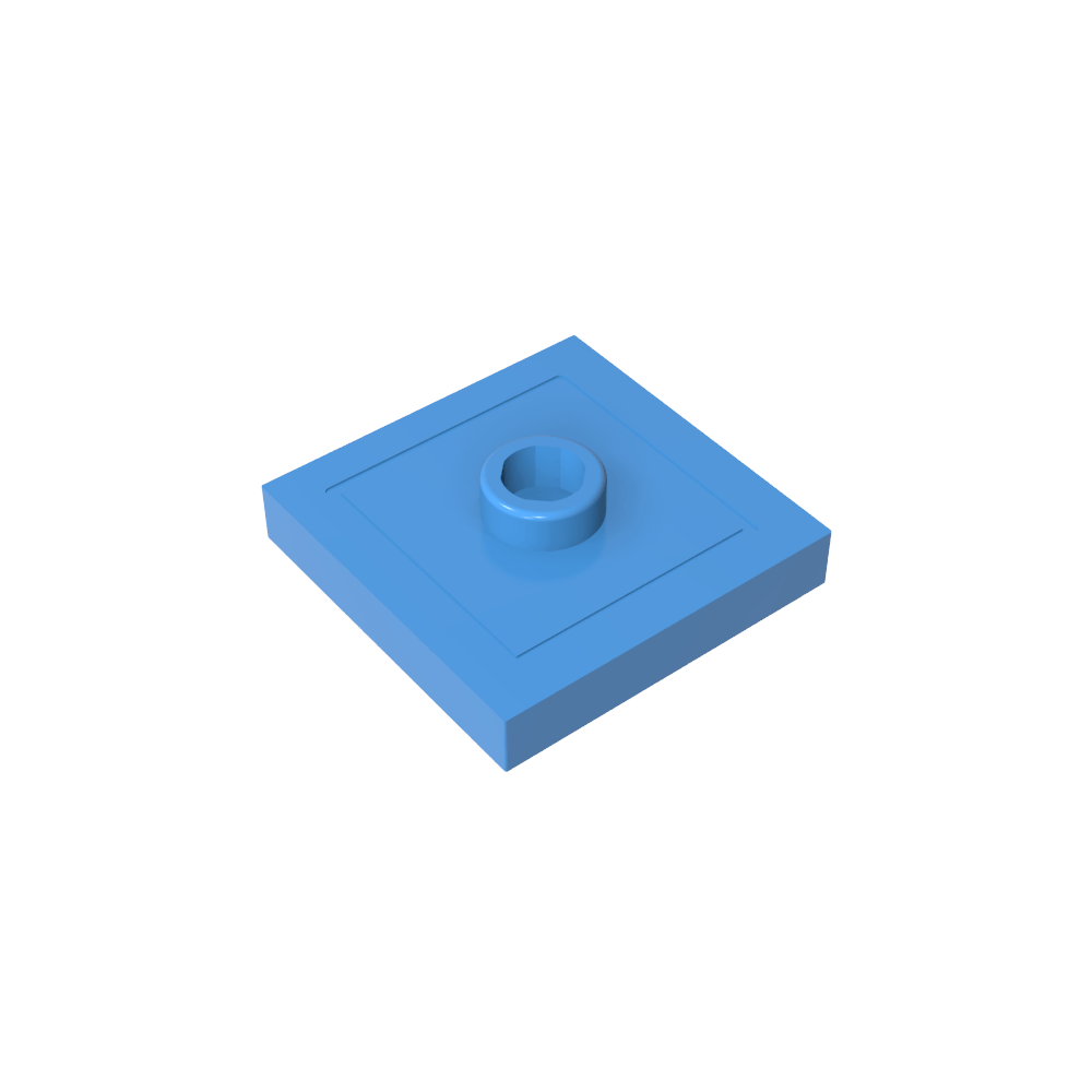 Placa especial 2 x 2 con ranura y perno central (puente)-MyGobricksEs