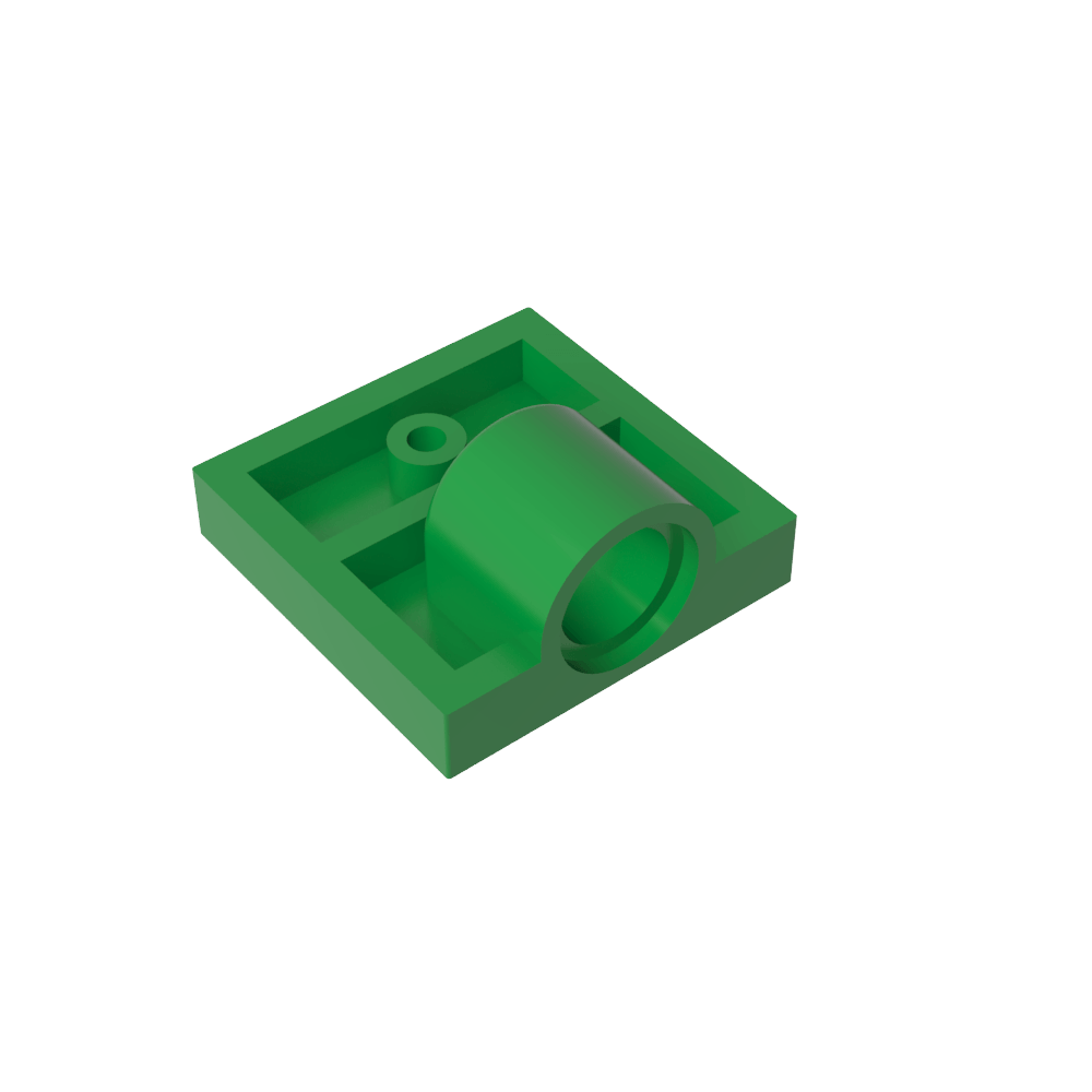 Placa Especial 2 x 2 con 1 Orificio para Pasador [Costilla Inferior Completa]-MyGobricksEs