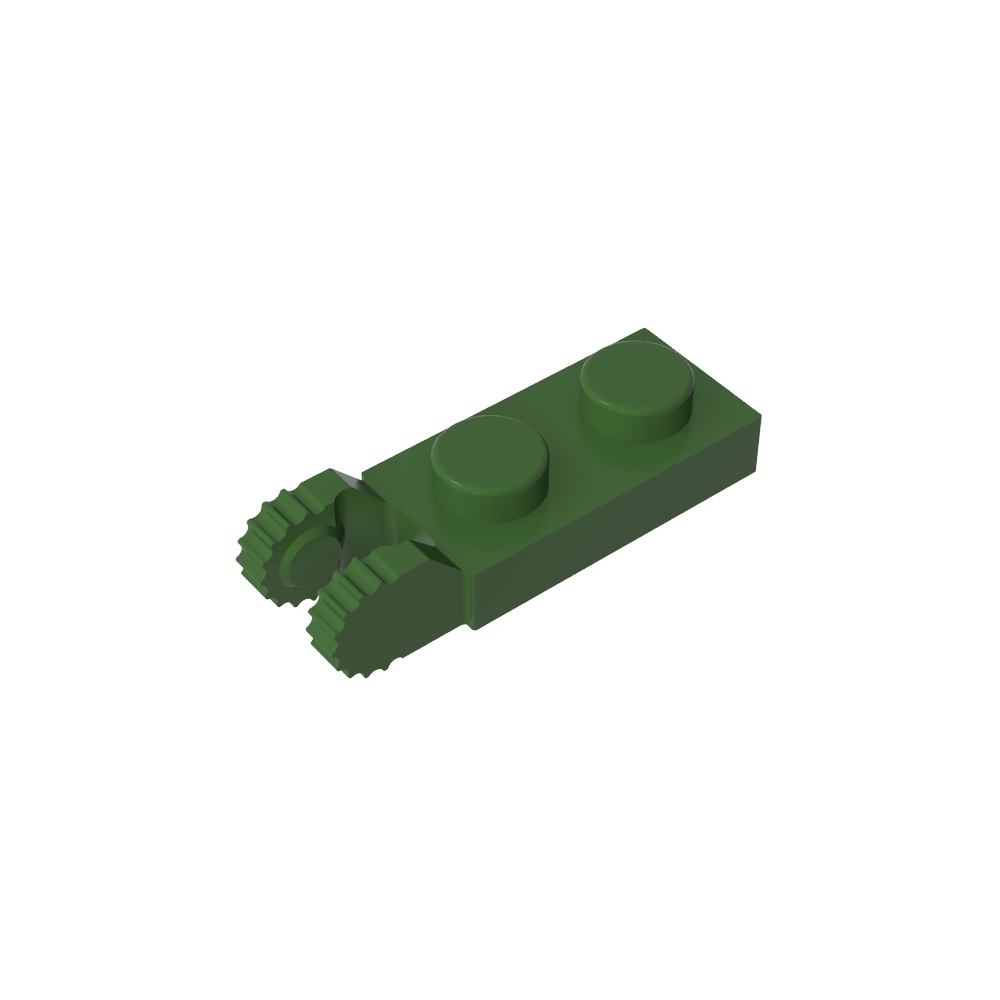 Placa de bisagra 1 x 2 con bloqueo con 2 dedos en el extremo, con ranura-MyGobricksEs