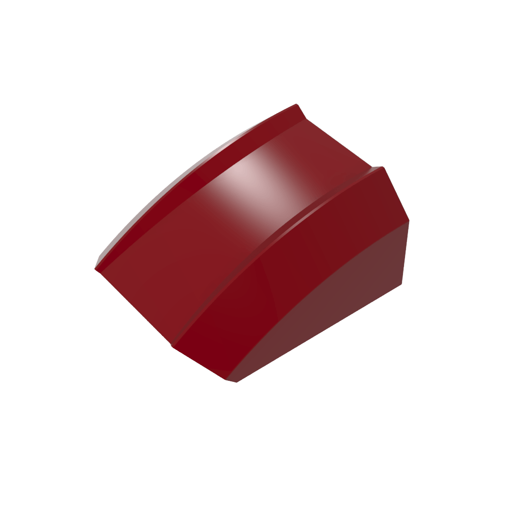 Pendiente curva 2 x 2 con borde, sin montantes-MyGobricksEs