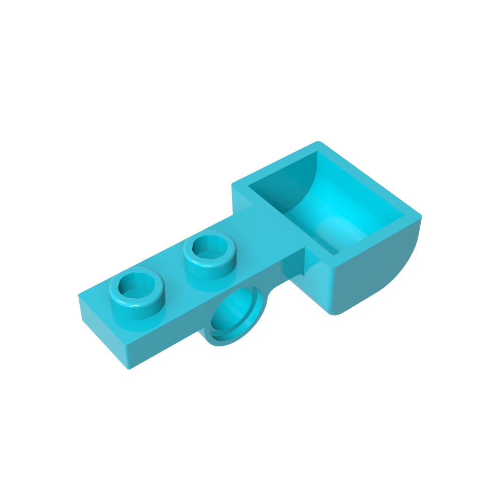 Lanzador, 1 x 4 con placa de 1 x 2 con orificio para pasador y cubo (catapulta)-MyGobricksEs