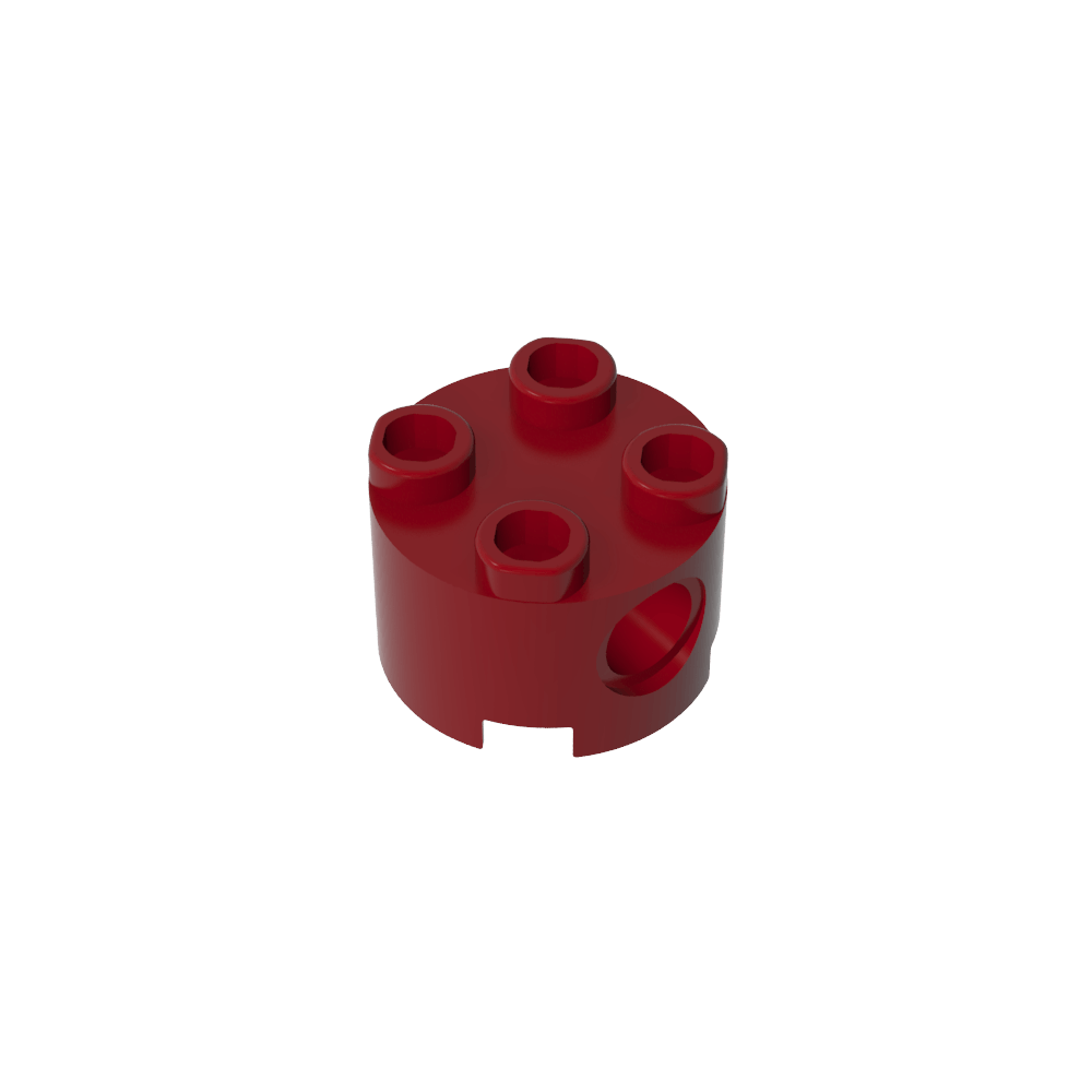 Ladrillo redondo 2 x 2 con agujeros para pasadores-MyGobricksEs