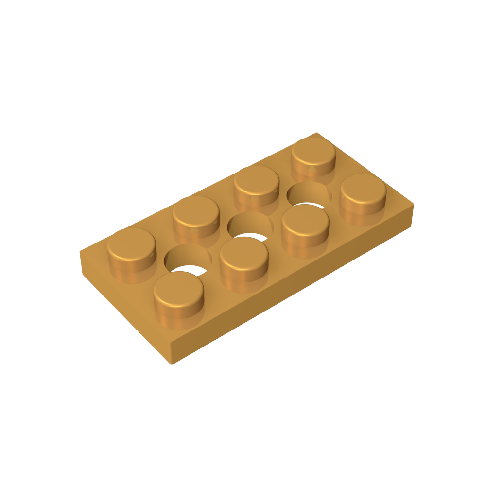 Placa técnica 2 x 4 [3 agujeros]-MyGobricksEs