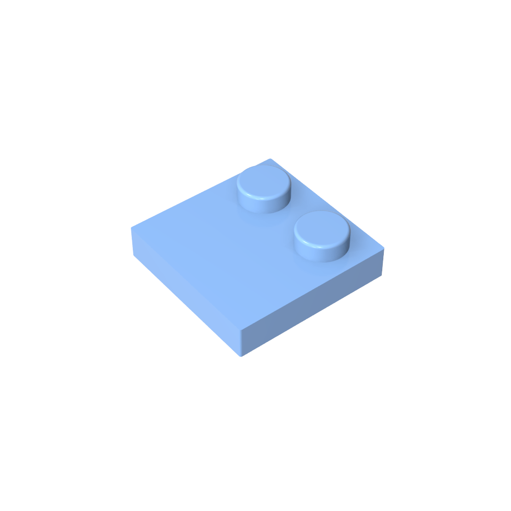 Placa Especial 2 x 2 con Solo 2 tacos-MyGobricksEs