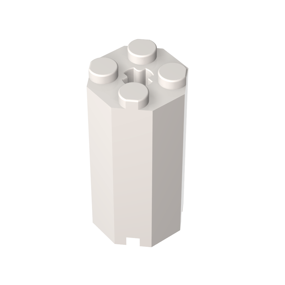 Ladrillo Especial Octogonal 2 x 2 x 3 1/3-MyGobricksEs