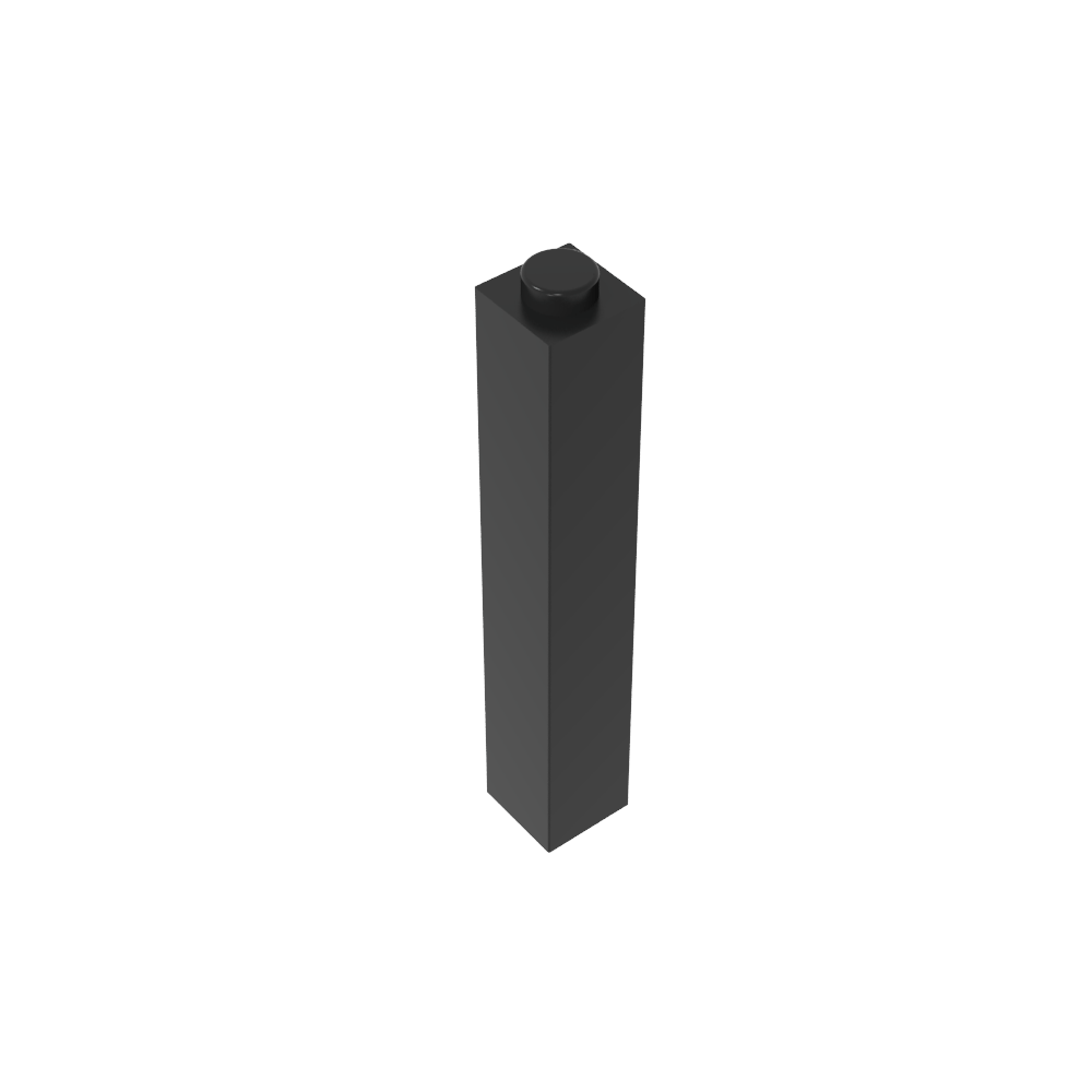 Ladrillo 1 x 1 x 5 con montante abierto o hueco bloqueado-MyGobricksEs