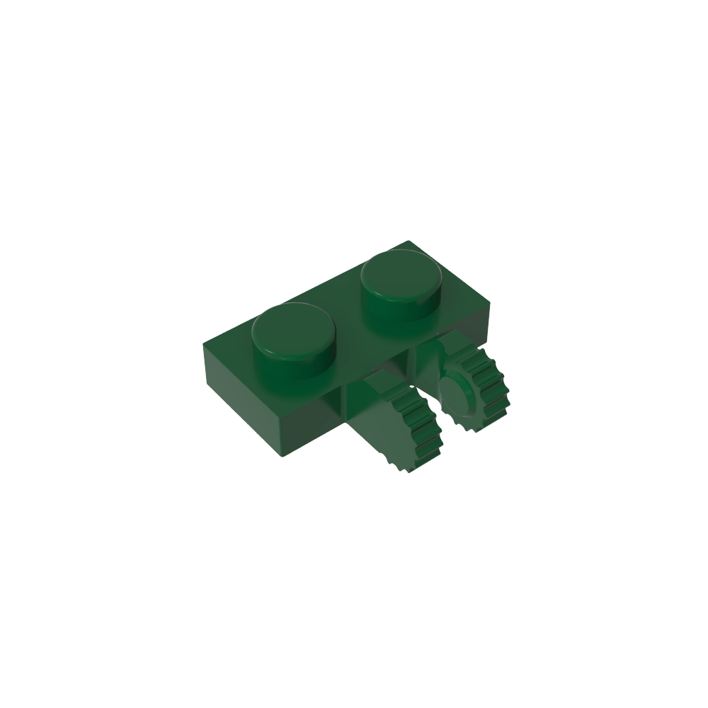 Placa de bisagra 1 x 2 con bloqueo con 2 dedos en el costado, 9 dientes-MyGobricksEs