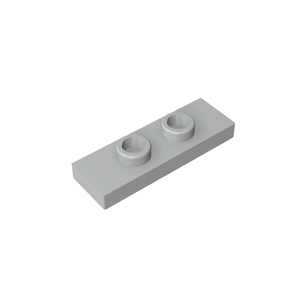 Placa especial 1 x 3 con 2 pernos con ranura y soporte interior para pernos (puente)-MyGobricksEs
