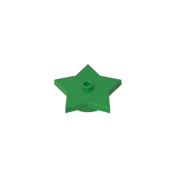 Placa especial de estrella de 5 puntas de 4 x 4 2/3 con un perno-MyGobricksEs