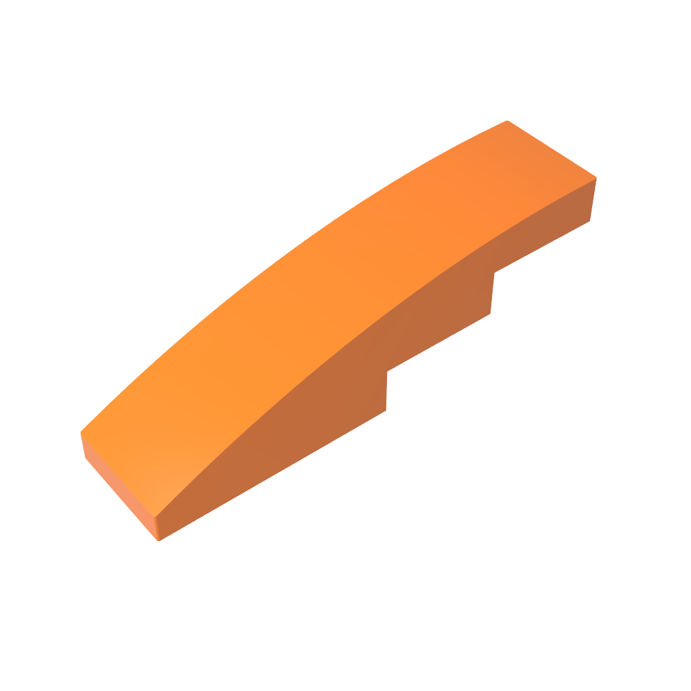 Pendiente curva 4 x 1 sin montantes [Soporte para montantes con crestas asimétricas]-MyGobricksEs