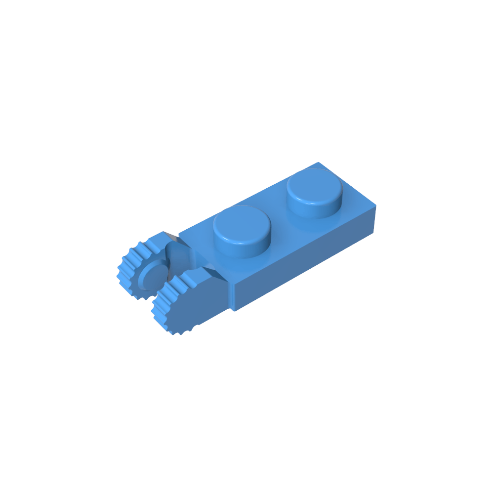 Placa de bisagra 1 x 2 con bloqueo con 2 dedos en el extremo, con ranura-MyGobricksEs