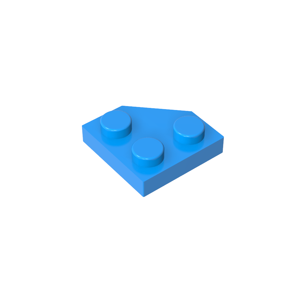 Placa de cuña de 2 x 2 con esquinas cortadas-MyGobricksEs
