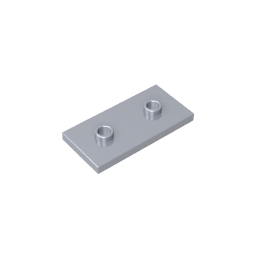 Placa especial 2 x 4 con ranura y dos pernos centrales (puente)-MyGobricksEs