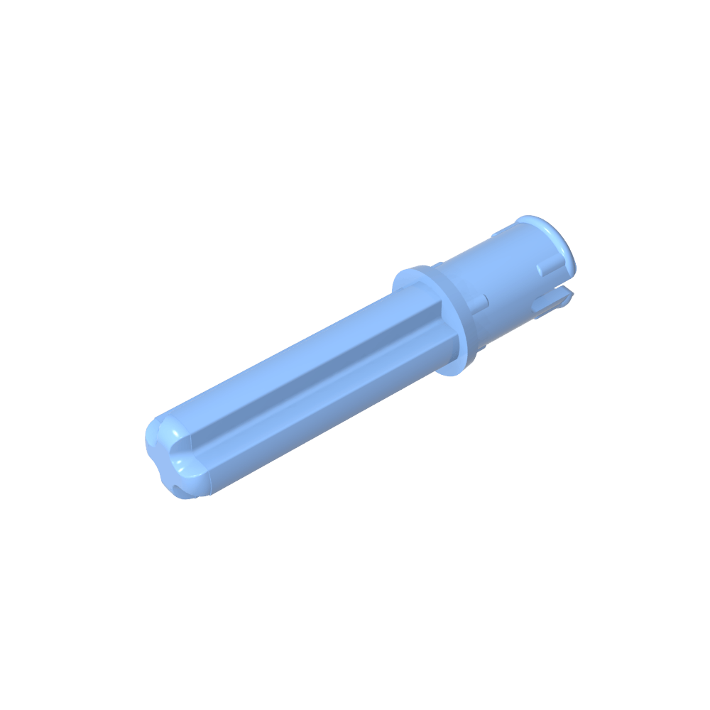 Pasador de eje Technic 3L con crestas de fricción longitudinales y eje 2L-MyGobricksEs
