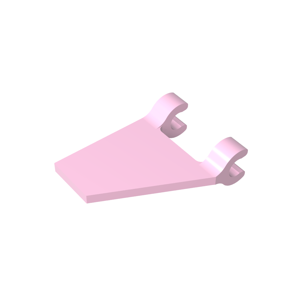 Bandera trapezoidal 2 x 2 con 2 clips [clips en U gruesos]-MyGobricksEs