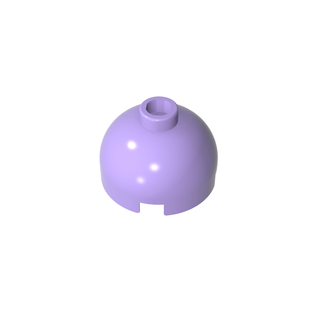 Ladrillo redondo de 2 x 2 con parte superior abovedada - Perno abierto bloqueado sin soporte de eje inferior-MyGobricksEs