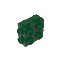 Ladrillo especial 1 x 2 x 1 2/3 con ocho montantes en 3 lados-MyGobricksEs