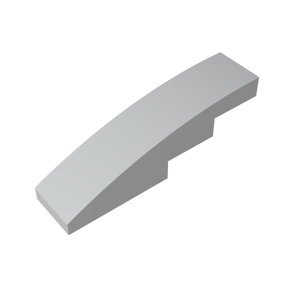 Pendiente curva 4 x 1 sin montantes [Soporte para montantes con crestas asimétricas]-MyGobricksEs