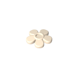 Accesorio para la cabeza Flor con 5 pétalos lisos y alfiler-MyGobricksEs