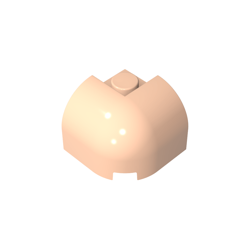 Ladrillo curvo 2 x 2 x 1 1/3 con parte superior curva - Esquina-MyGobricksEs