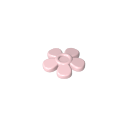 Accesorio para la cabeza Flor con 5 pétalos lisos y alfiler-MyGobricksEs