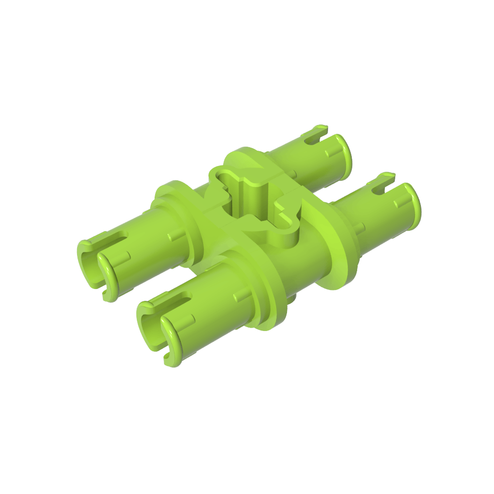 Pasador doble técnico con orificio para eje-MyGobricksEs