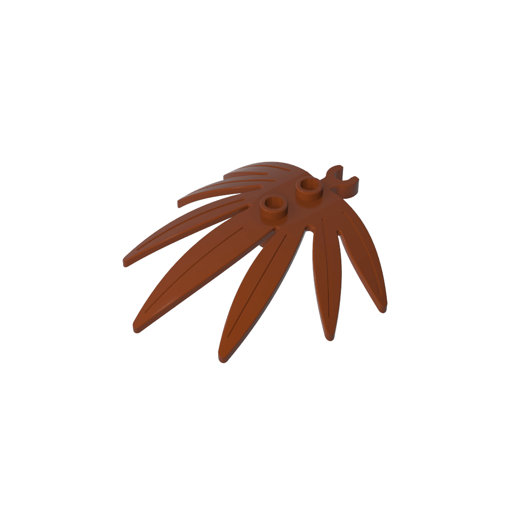 Planta, hojas 6 x 5 Swordleaf con clip (clip O abierto grueso)-MyGobricksEs