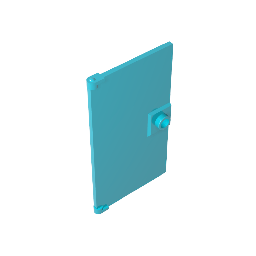 Puerta 1 x 4 x 6 Lisa con Tirador Cuadrado Zócalo-MyGobricksEs