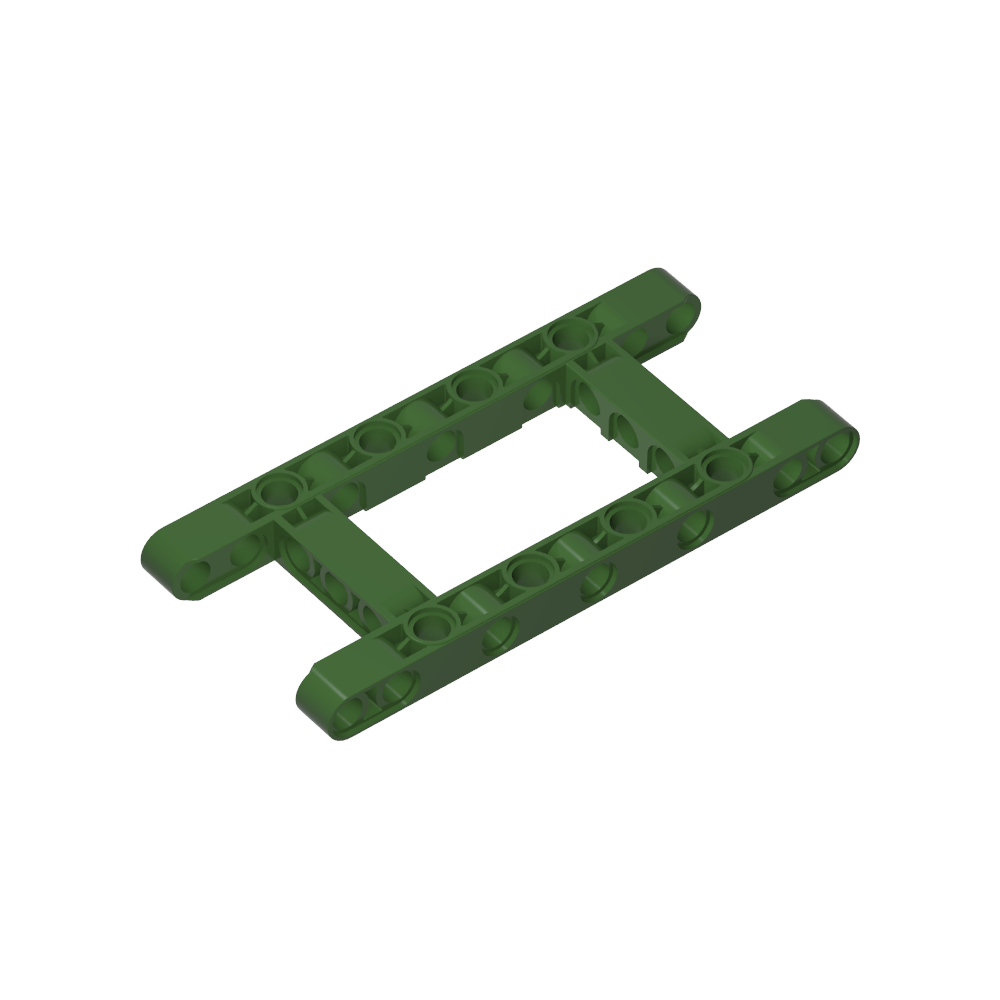 Viga técnica de 5 x 11 con marco de centro abierto grueso-MyGobricksEs