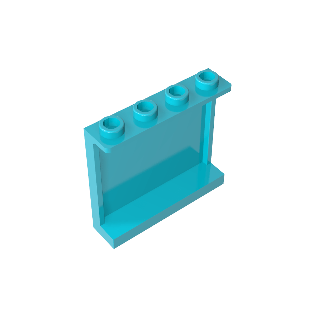 Panel 1 x 4 x 3 [Soportes laterales/Montantes huecos]-MyGobricksEs