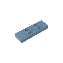 Placa especial 1 x 3 con 2 pernos con ranura y soporte interior para pernos (puente)-MyGobricksEs