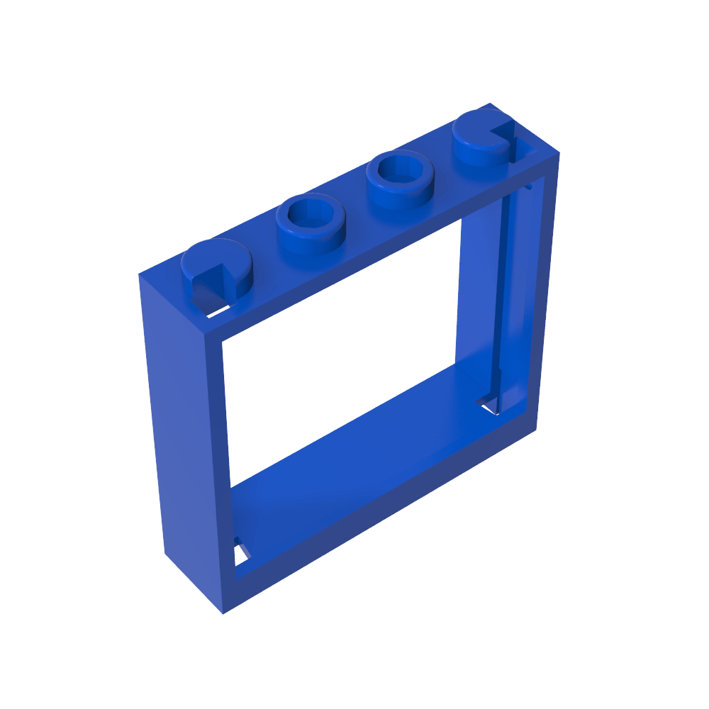 Ventana 1 x 4 x 3 sin pestañas de persiana-MyGobricksEs