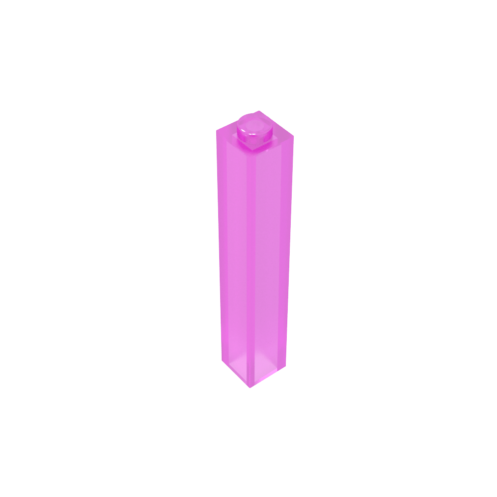 Ladrillo 1 x 1 x 5 con montante abierto o hueco bloqueado-MyGobricksEs