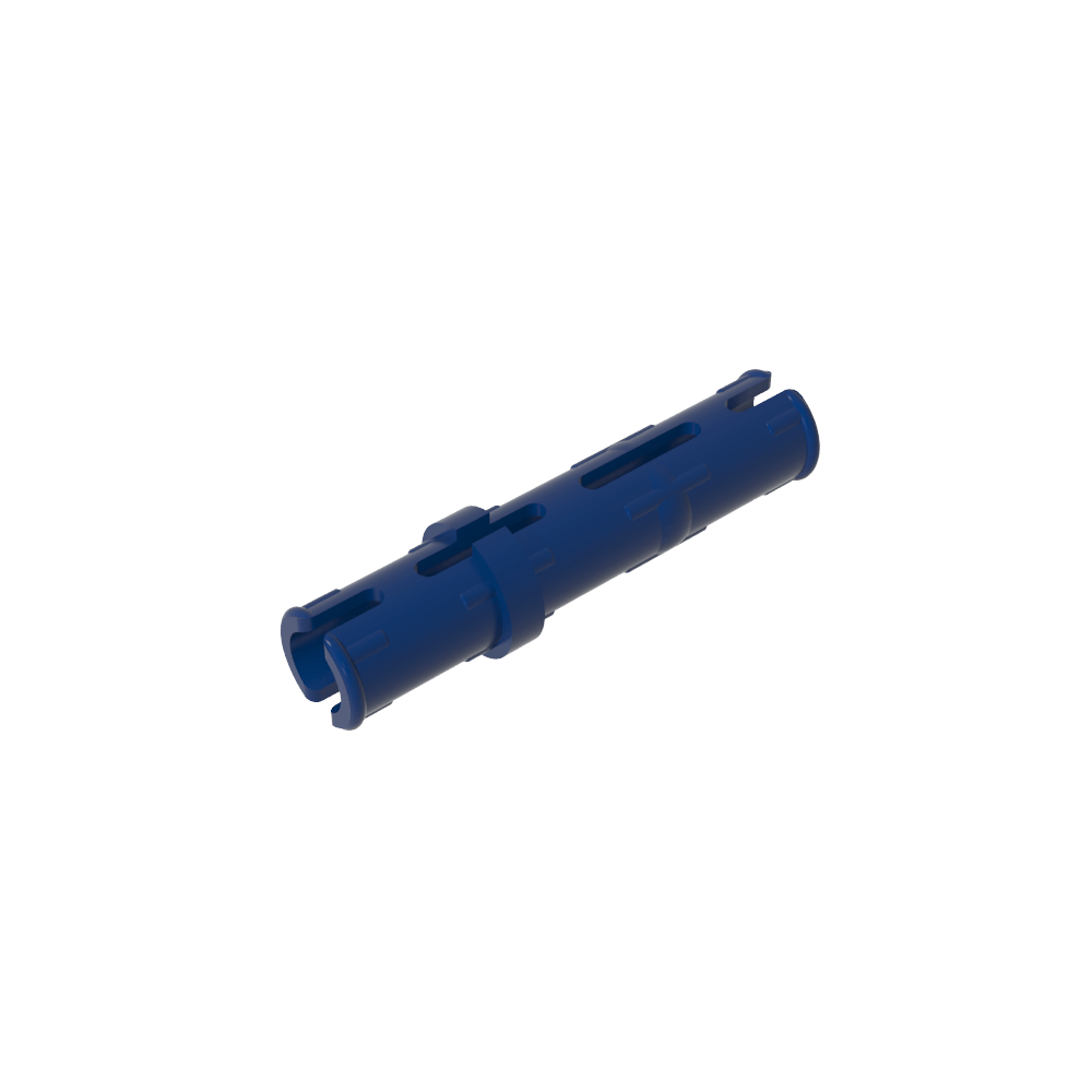 Pasador técnico largo con crestas de fricción longitudinales y 2 ranuras centrales-MyGobricksEs