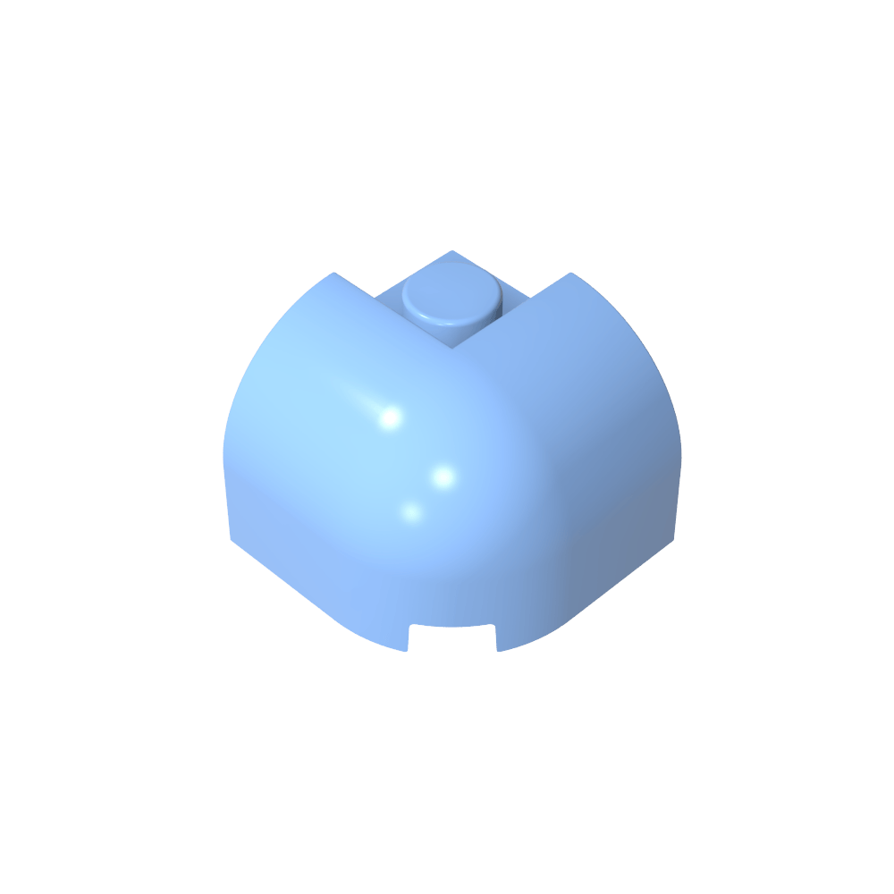 Ladrillo curvo 2 x 2 x 1 1/3 con parte superior curva - Esquina-MyGobricksEs