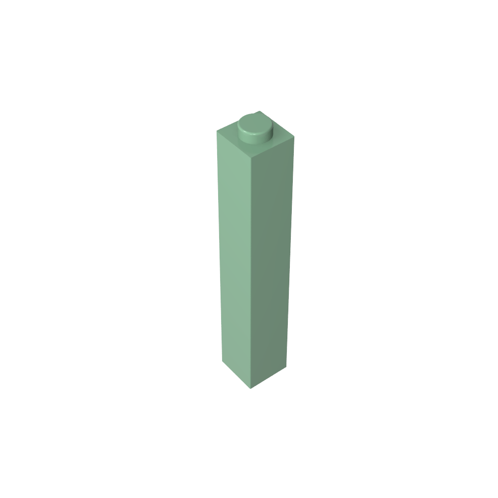 Ladrillo 1 x 1 x 5 con montante abierto o hueco bloqueado-MyGobricksEs