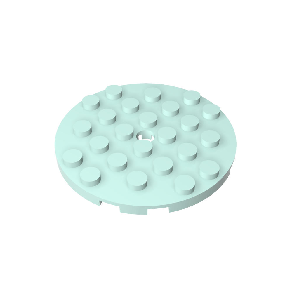 Plato redondo 6 x 6 con agujero-MyGobricksEs