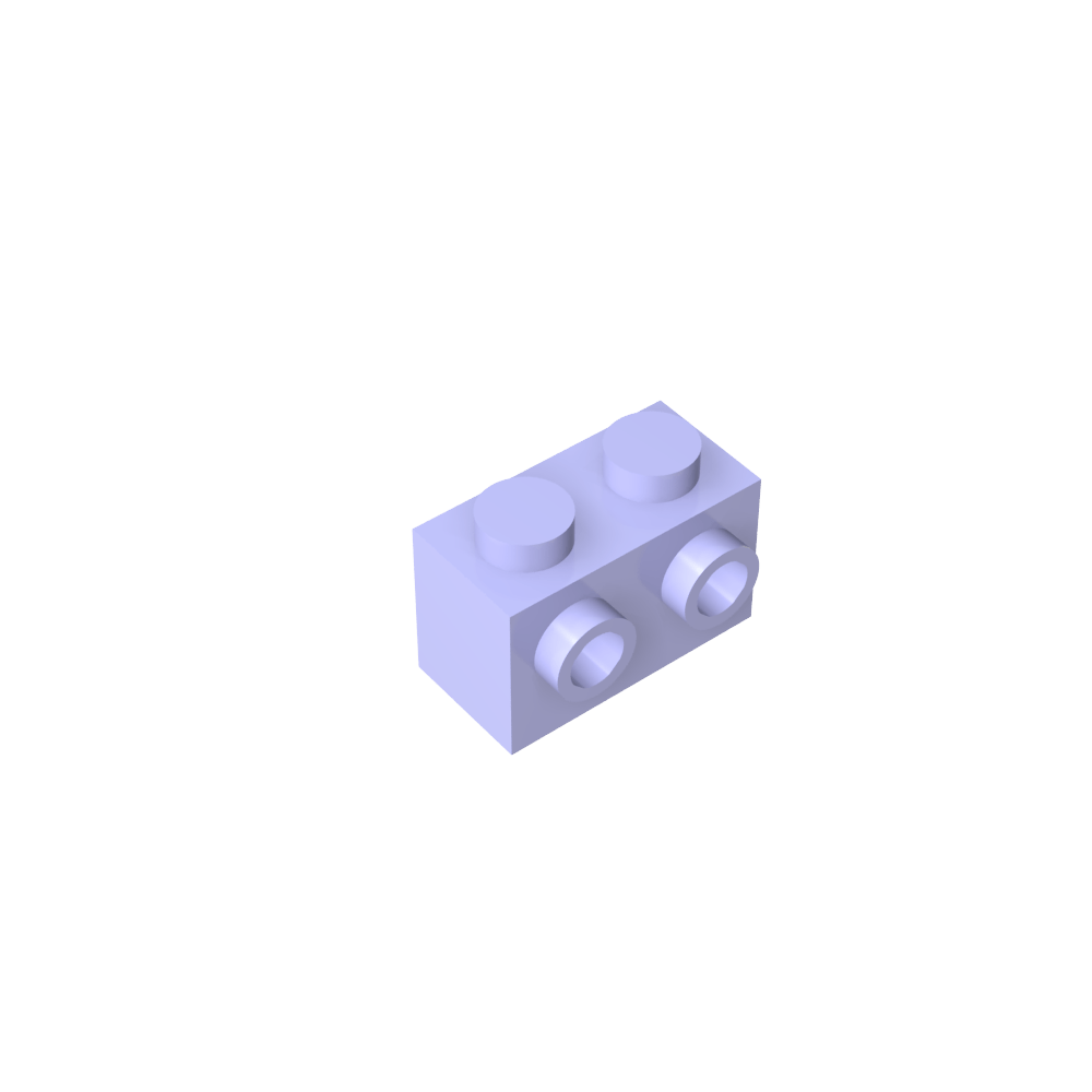 Ladrillo especial 1 x 2 con 2 montantes en 1 lado-MyGobricksEs