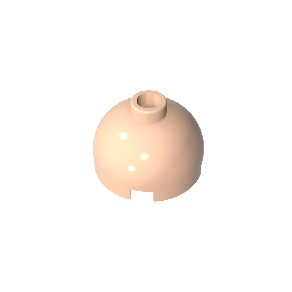 Ladrillo redondo de 2 x 2 con parte superior abovedada - Perno abierto bloqueado sin soporte de eje inferior-MyGobricksEs