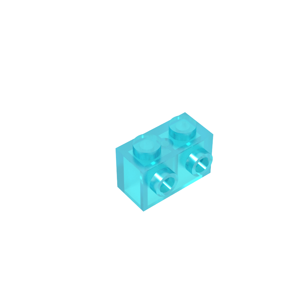 Ladrillo especial 1 x 2 con 2 montantes en 1 lado-MyGobricksEs