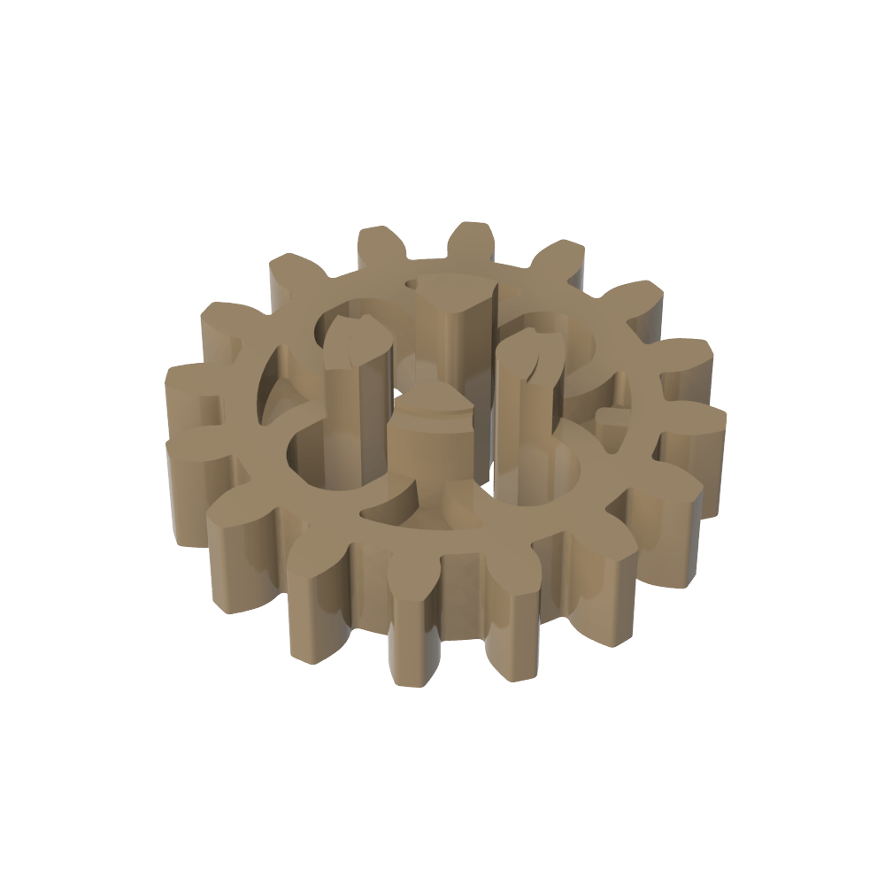 Engranaje Technic de 16 dientes con agujeros redondos [estilo antiguo]-MyGobricksEs