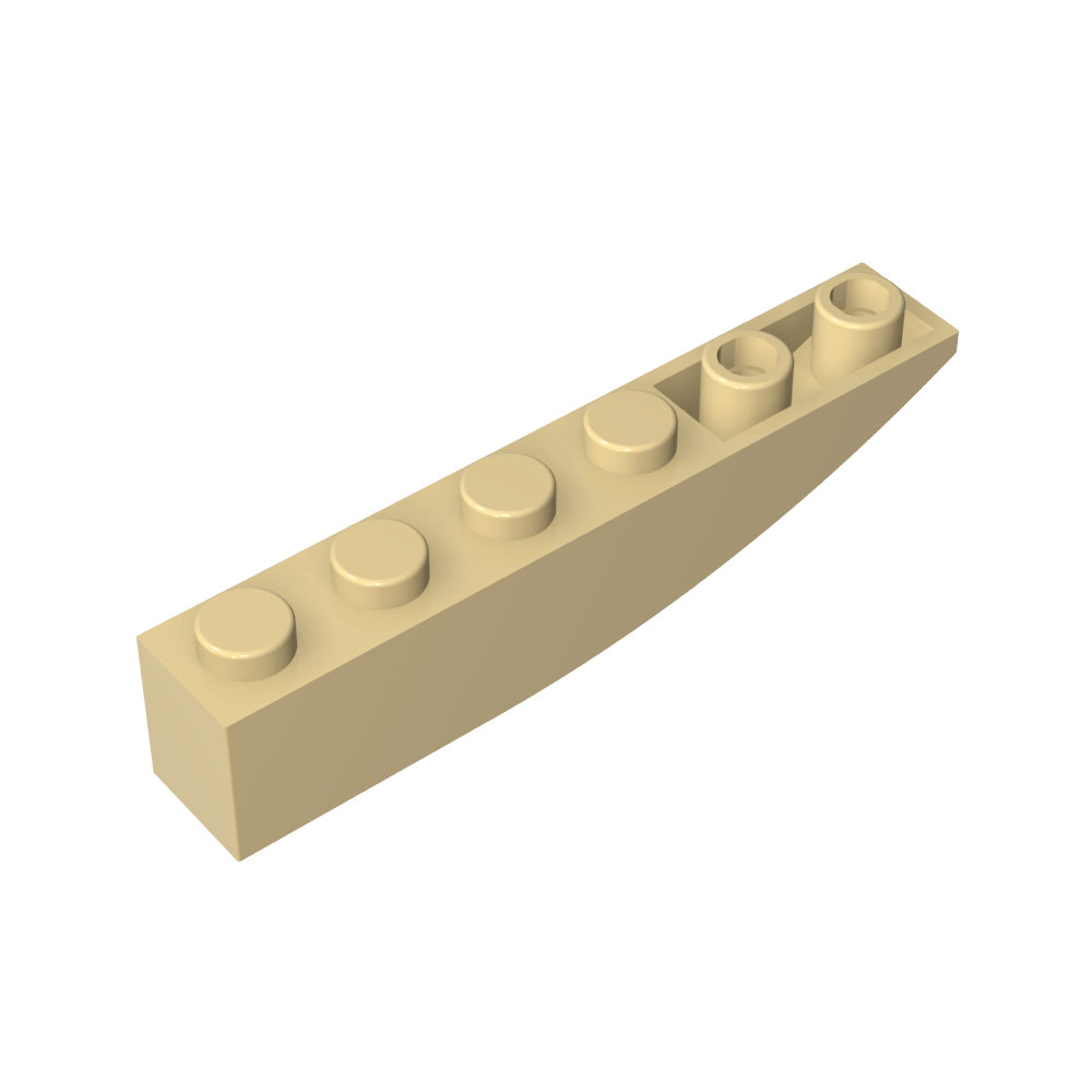 Ladrillo Curvo 6 x 1 Invertido-MyGobricksEs