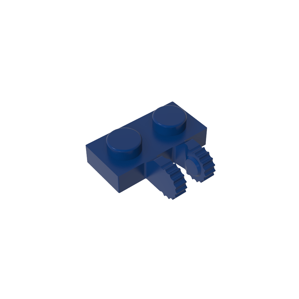 Placa de bisagra 1 x 2 con bloqueo con 2 dedos en el costado, 9 dientes-MyGobricksEs