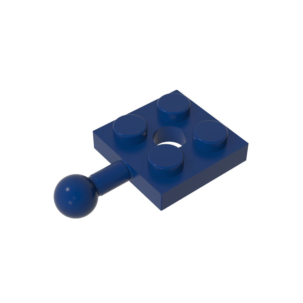 Placa Especial 2x2 con Bola de Remolque y Agujero-MyGobricksEs