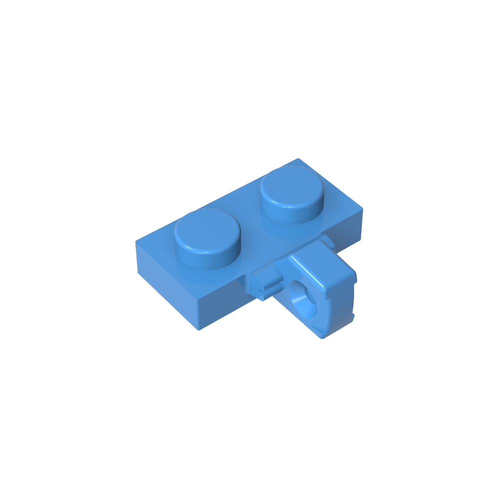 Placa de bisagra 1 x 2 con bloqueo con 1 dedo en el lateral, sin ranura-MyGobricksEs