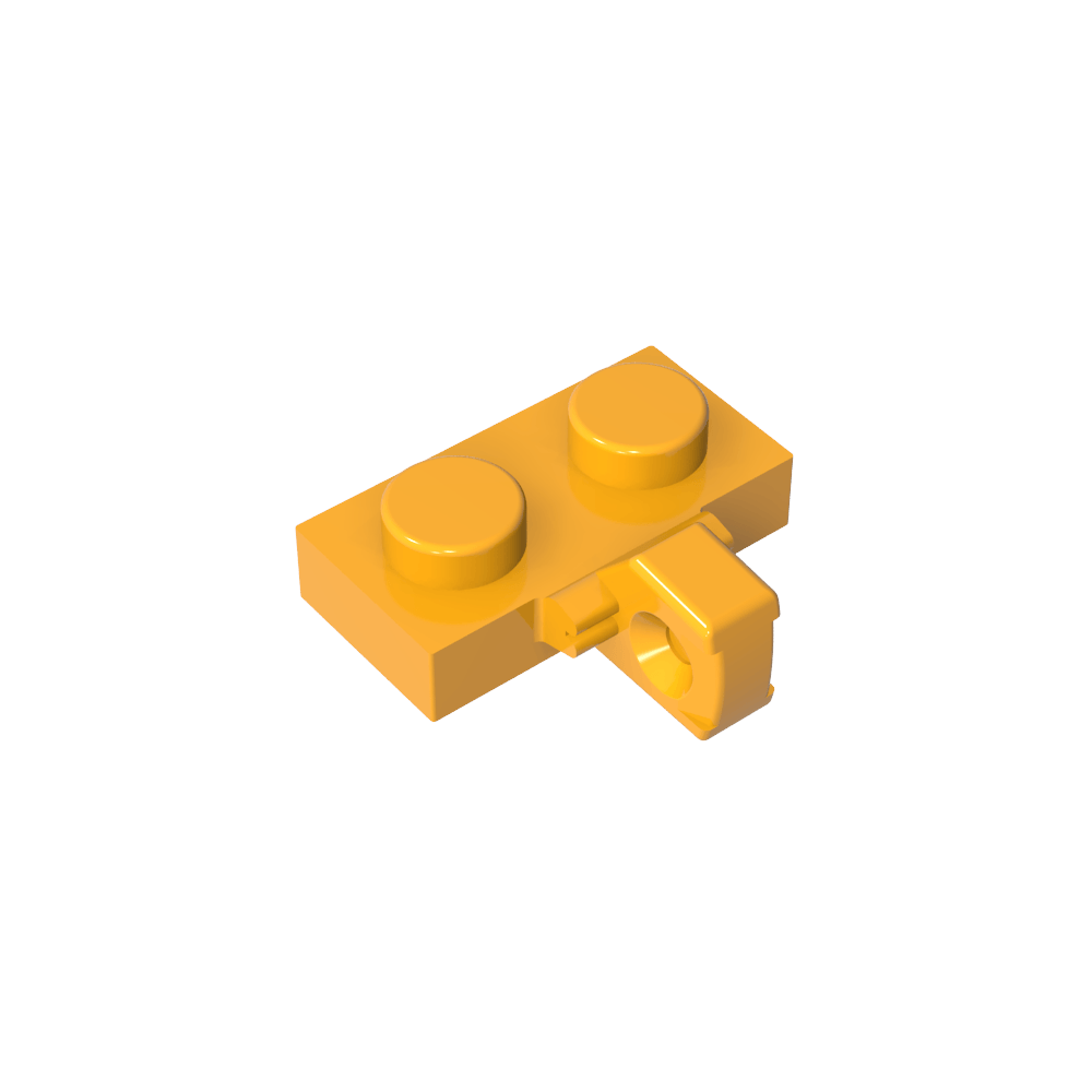 Placa de bisagra 1 x 2 con bloqueo con 1 dedo en el lateral, sin ranura-MyGobricksEs