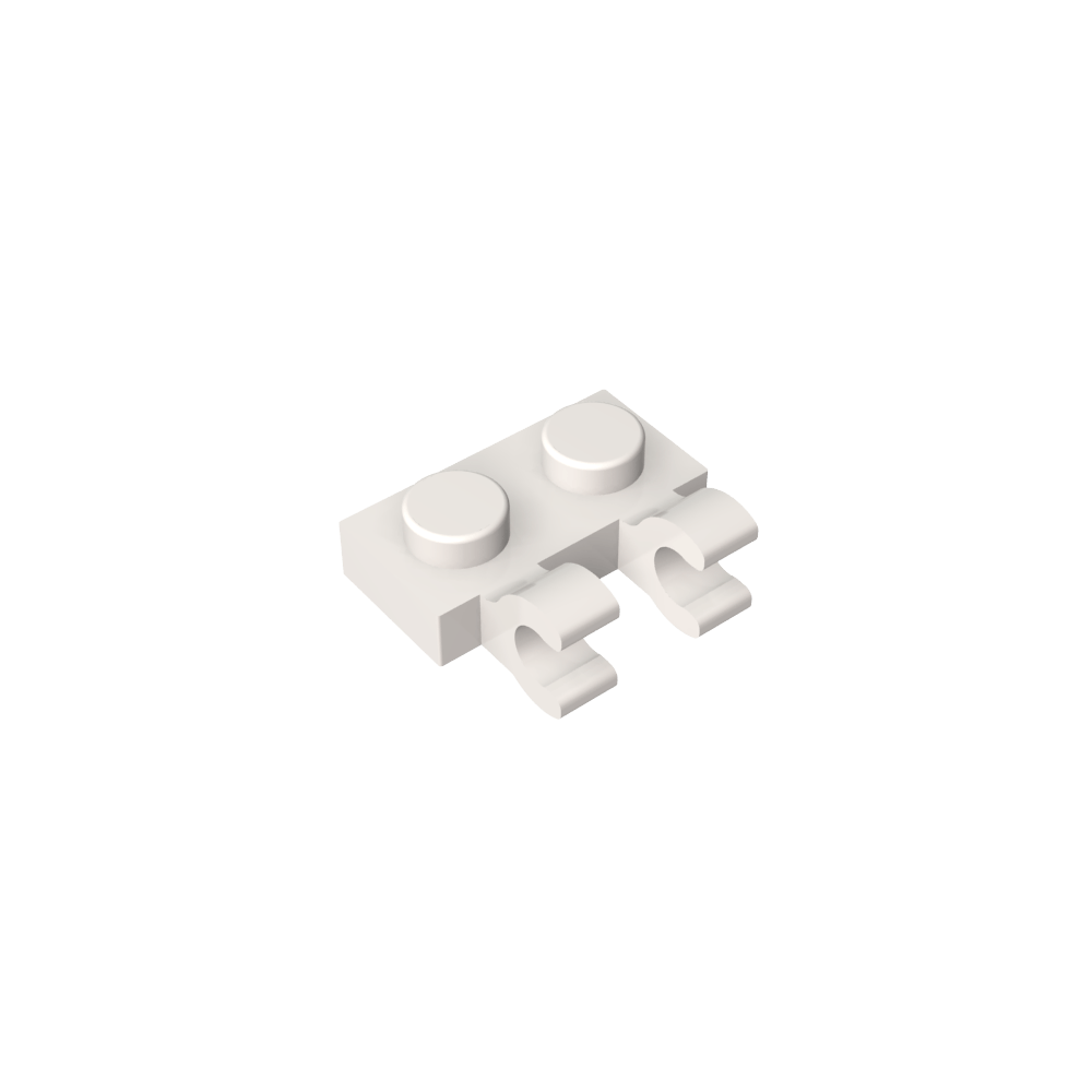 Placa especial 1 x 2 con clips horizontales [clips en U gruesos]-MyGobricksEs
