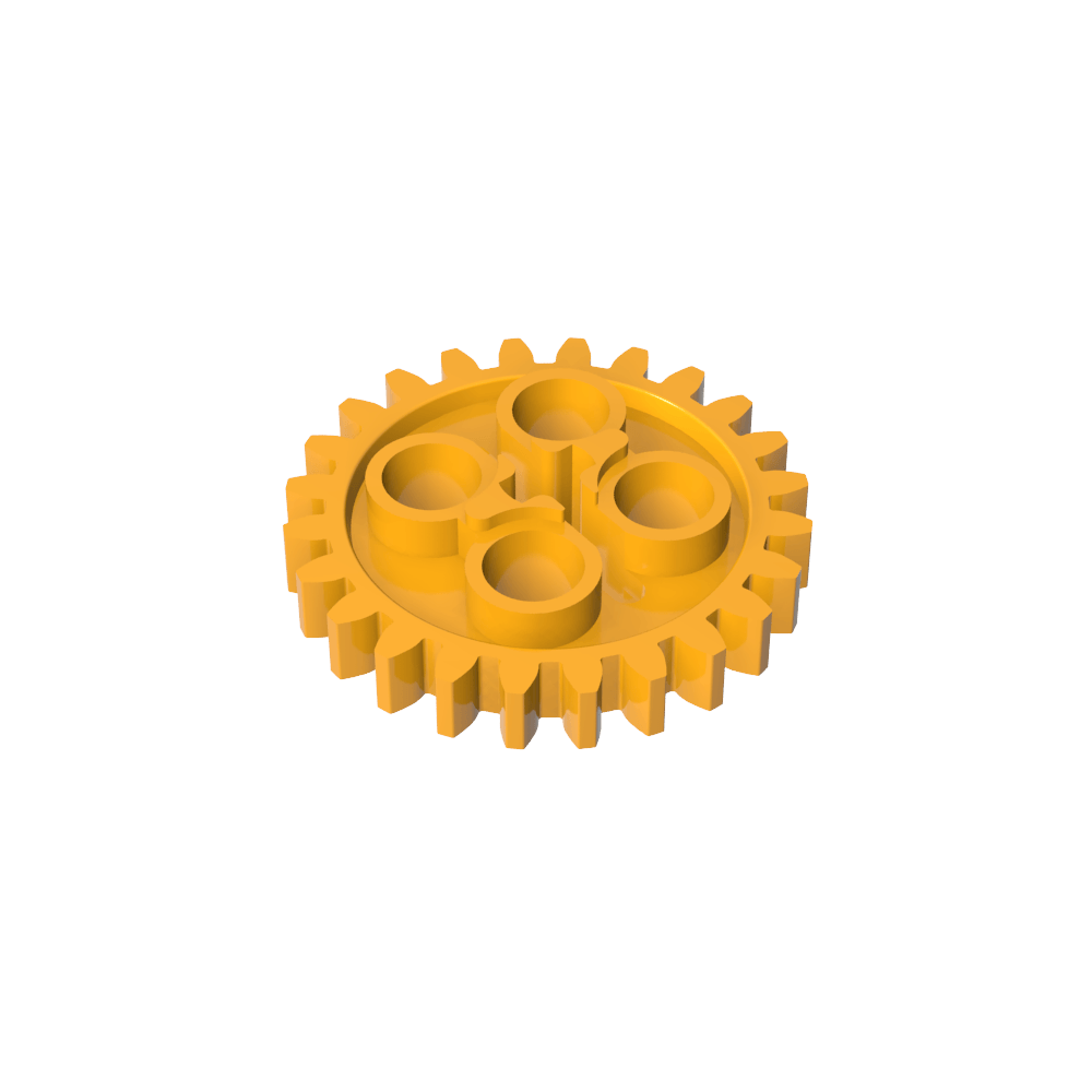 Engranaje Technic de 24 dientes [estilo antiguo - Tres orificios para ejes]-MyGobricksEs