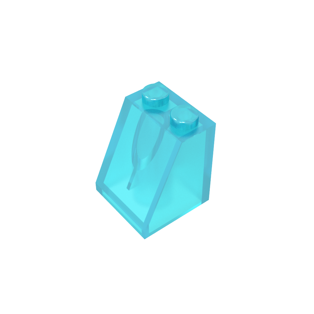 Pendiente 65° 2 x 2 x 2 con tubo inferior-MyGobricksEs