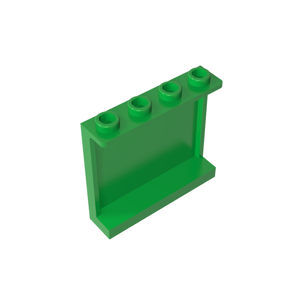 Panel 1 x 4 x 3 [Soportes laterales/Montantes huecos]-MyGobricksEs